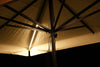 Kit LED installé sur un parasol à mât central