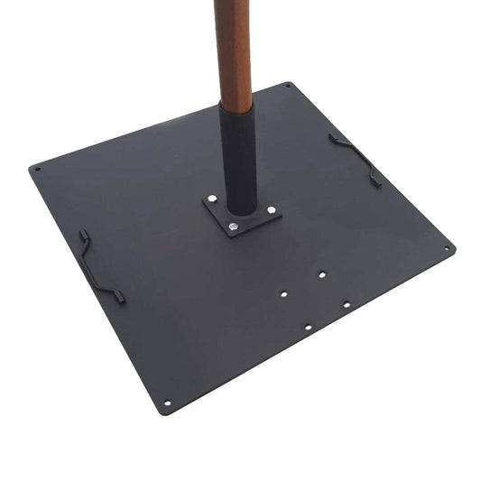 Base métallique carrée pour parasol de terrasse