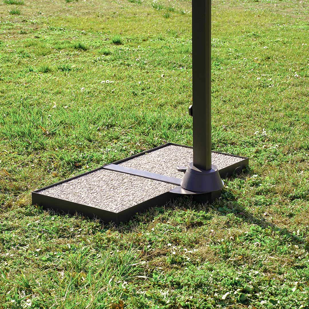 Base métallique anthracite pour parasol inclinable Blues