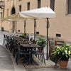 Demi-parasol en aluminium Cipro pour balcon