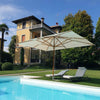 Parasol rectangulaire en bois Kotò Sydney pour longue tablée